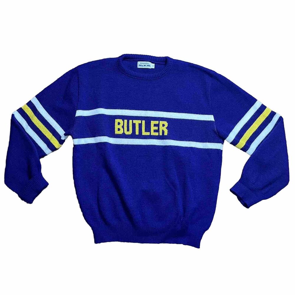 Vintage Vandalia Butler Highschool Ohio Crewneck Sweater Medium Made in the USA